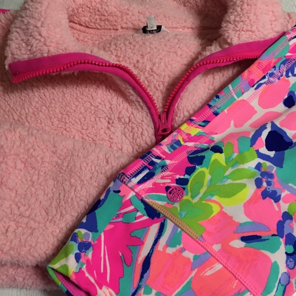 Crown & Ivy Half Zip Pink Sherpa Pullover size S - Picture 14 of 14